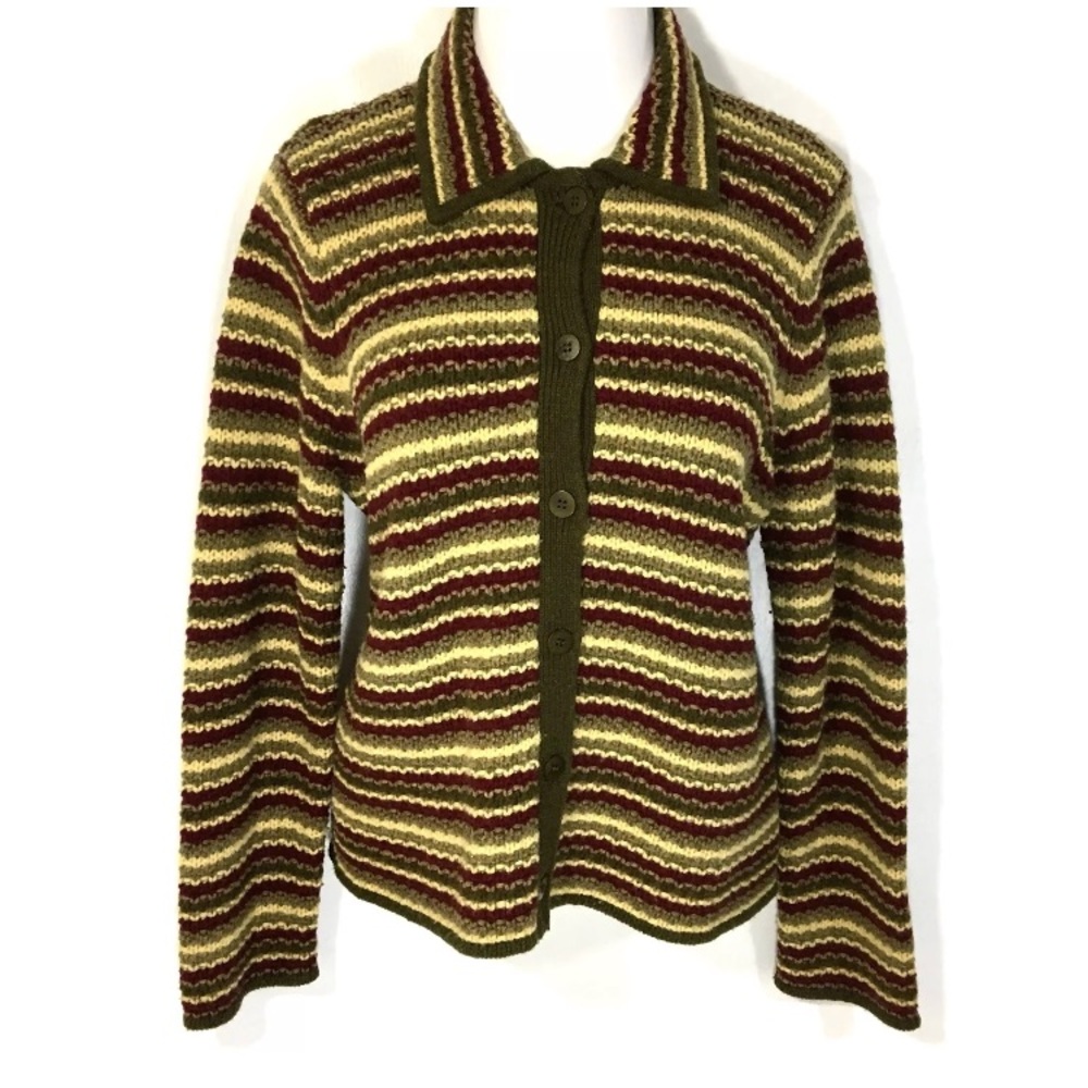 CLAIBORNE Womens Cardigan Size XL /Wool Multicolor